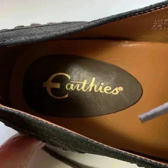 Earthies Lisbon Rock suede Oxford wingtip walking shoe w bronze metallic wash - Picture 16 of 16